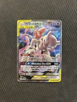 Pokemon TCG Mewtwo & Mew GX SM191! NM Condition! See Description! - Image 1