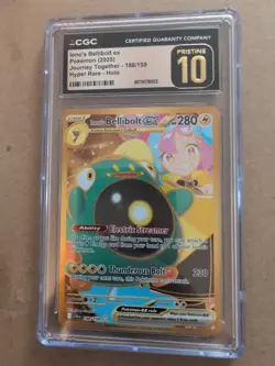 2025 Pokemon Journey Together188/159 Hyper Rare H Iono's Bellibolt ex CGC10 - Image 1