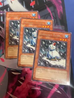 YUGIOH - SNOWMAN EATER X3 - RARE - RGBT - 1ST/UNLIMITED - MP - Image 1