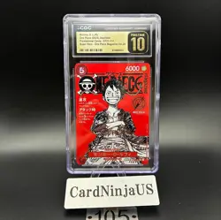 CGC PRISTINE 10 Luffy ST21-014 One Piece Magazine Weekly Shonen Jump Promo TCG - Image 1