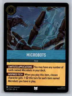 2024 Disney Lorcana - Azurite Sea Cold Foil Microbots Uncommon #167 - Image 1