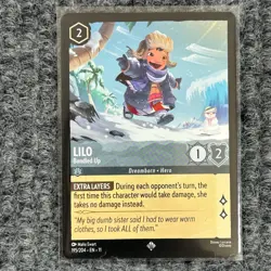 Disney Lorcana Winterspell Lilo Bundled Up 195/204 Super Rare NM/Mint - Image 1
