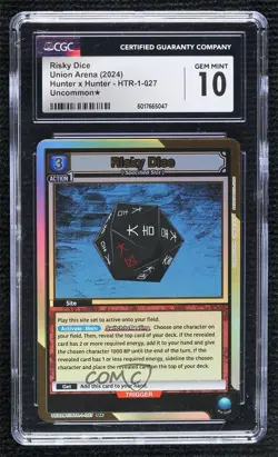 2024 Union Arena TCG - Hunter x UE02BT Risky Dice #HTR-1-027 CGC 10 Gem Mint - Image 1