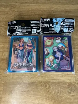 2x One Piece Official Card Sleeves Nami Vivi & Nico Robin/Strawhat Crew - Image 1