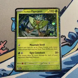 Teal Mask Ogerpon (TWM 24/167) cosmos holo rare variant Pokemon card - Image 1