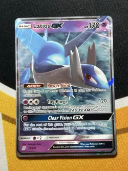 Pokemon TCG S&M Unified Minds Latios GX Holo Card 78/236 Full Art Ultra Rare NM - Image 1