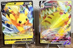 PIKACHU VMAX SWSH286 & PIKACHU V SWSH285 PROMO CARDS Pokemon TCG Black Star - Image 1