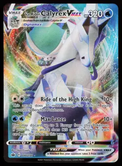 Ice Rider Calyrex VMAX 046/198 Ultra Rare SWSH06: Chilling Reign Pokemon Card - Image 1