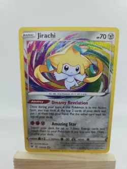 Pokemon Jirachi 119/185 Amazing Rare Holo Swsh04: Vivid Voltage TCG Card - Image 1