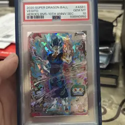 Dragon Ball Super Card Game 2020 SDBH Vegito BM5-10th SEC Foil PSA 10 - Image 1
