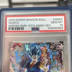 Dragon Ball Super Card Game 2020 SDBH Vegito BM5-10th SEC Foil PSA 10 - Image 3