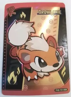 Chinese Growlithe Poke Baby Holo PKB-151-058 Anime Card - Image 1