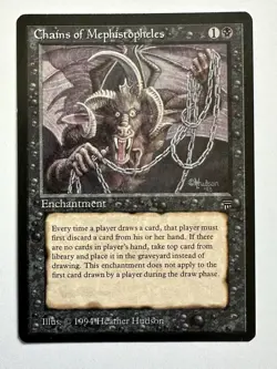 Chains of Mephistopheles - Magic The Gathering Legends Rare LP Read Description - Image 1