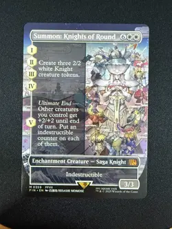 Summon: Knights of Round (BORDERLESS) - Final Fantasy (MTG) NM - Image 1