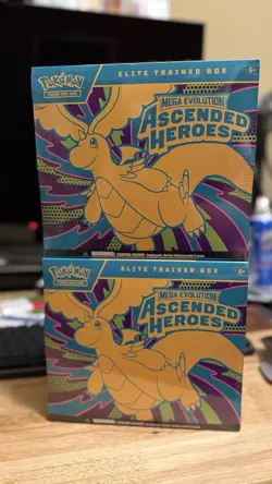 2x Two Pokemon Mega Evolution Ascended Heroes ETB Elite Trainer Box Sealed hand - Image 1