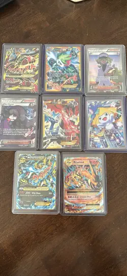 Pokemon EX Full Art Foil Cards Lot - Charizard, Shaymin, Yveltal, Lucario - Image 1