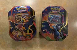 Pokemon TCG Mega Charizard Tin Set of 2 Tins Brand New Sealed In Hand - Image 1