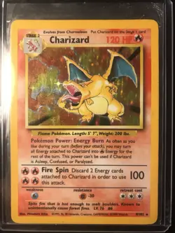 Pokemon TCG Charizard 1999-2000 Base Set Holo Rare Card 4/102 - Image 1