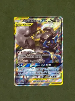 Lucario & Melmetal GX SM192 Sun&Moon Holo Tag Team Alt Art Promo Pokemon TCG NM - Image 1