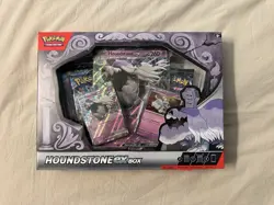 POKEMON TCG: HOUNDSTONE EX COLLECTION BOX 4 BOOSTER PACKS *BRAND NEW - SEALED" - Image 1