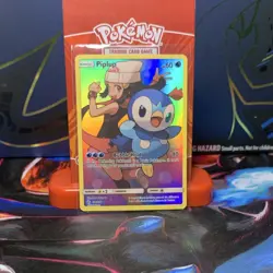 pokemon tcg piplup full art holo rare cosmic eclipse 239/236 basic 60 hp - Image 1
