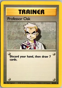 Professor Oak Uncommon Base Set 088/102 NM Pokemon - Image 1