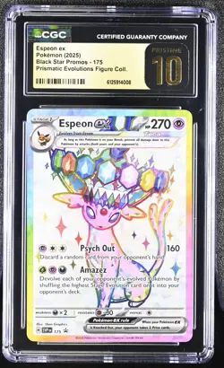 CGC PRISTINE 10 Espeon ex 175 SVP Black Star Promo Prismatic Evolutions Pokemon - Image 1