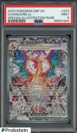 2023 Pokemon OBF EN Special Illustration Rare #223 Charizard ex PSA 9 - Image 1