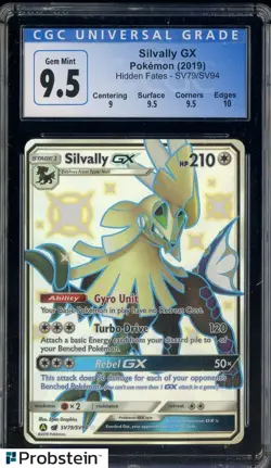 2019 Pokemon Hidden Fates #SV79 Silvally GX CGC 9.5 GEM MINT - Image 1