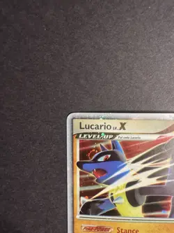 Pokemon Lucario LV.X 122/123 Mysterious Treasures Holo Ultra Rare English 2007 - Image 2
