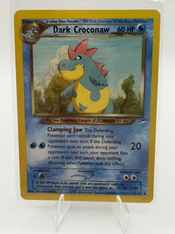 Pokemon Dark Croconaw 60 HP Uncommon Neo Destiny 32/105 English Unlimited - Image 1