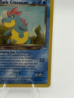Pokemon Dark Croconaw 60 HP Uncommon Neo Destiny 32/105 English Unlimited - Image 2