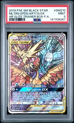 Moltres Zapdos Articuno #SM210 2019 Pokemon Sm Black Star Promo PSA 9 250001 - Image 1