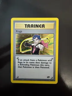 Pokemon TCG Koga Gym Challenge Trainer Holo 19/132 NM - Image 1