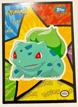 ** 1999 Topps ** Pokemon (Bulbasaur) Movie Edition Sticker ** LP Condition ** - Image 1