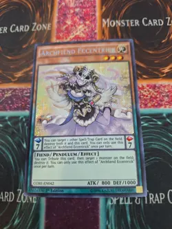Yugioh Archfiend Eccentrick CORE-EN042 Secret Rare 1st Edition Near Mint - Image 1