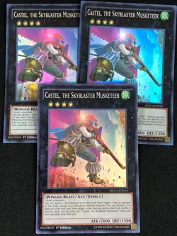 YUGIOH CASTEL THE SKYBLASTER MUSKETEER DUEA-EN054 1ST SUPER X3(NM) - Image 1