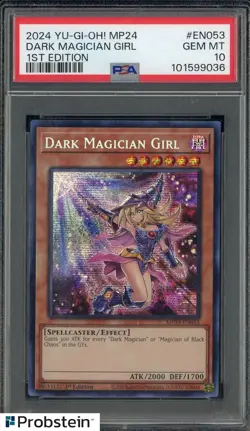 2024 Yu-Gi-Oh! MP24 1st Edition #EN053 Dark Magician Girl PSA 10 GEM MINT - Image 1