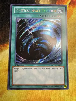 Yugioh Mystical Space Typhoon 1st Edition Secret Rare LCYW-EN062 NM - Image 2