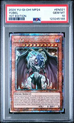2024 YU-GI-OH! MP24-25TH ANV TIN: DUELING MIRRORS 1ST ED #EN021 YUBEL PSA 10 - Image 1