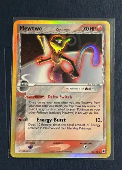 Pokemon TCG Mewtwo Delta Species 12/113 Holo Rare Vintage Ex Delta Species Card - Image 1