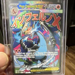 Pokemon TCG Mega Charizard X Holo English Fire Standard Card - Image 1