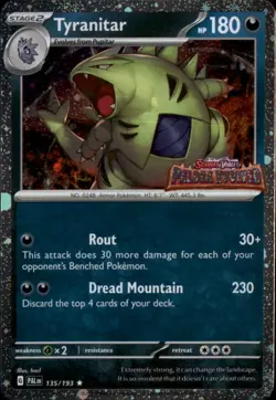 Tyranitar (Paldea Evolved Stamp) Promo Miscellaneous Cards & Products 135/193 NM - Image 1