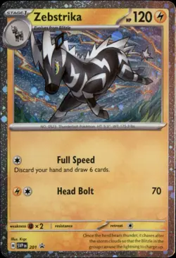 Zebstrika - (Cosmos Holo) Holo Holo Rare SV: Scarlet & Violet Promo Cards 201 NM - Image 1