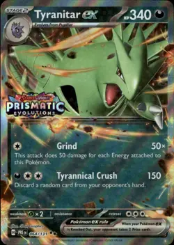 Tyranitar ex (Prismatic Evolutions Stamp) Rare Cards & Products 064/131 NM - Image 1