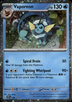 Vaporeon - (Cosmos Holo) Holo Promo SV: Scarlet & Violet Promo Cards 168 NM - Image 1