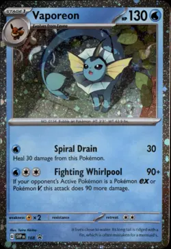 Vaporeon - (Cosmos Holo) Holo Promo SV: Scarlet & Violet Promo Cards 168 NM - Image 1