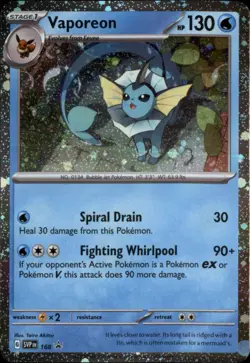 Vaporeon - (Cosmos Holo) Holo Promo SV: Scarlet & Violet Promo Cards 168 NM - Image 1
