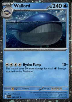 Wailord - (Cosmos Foil) Normal Promo Miscellaneous Cards & Products 041/159 NM - Image 1