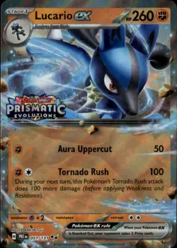 Lucario ex (Prismatic Evolutions Stamp) Double Rare Cards & Products 051/131 NM - Image 1